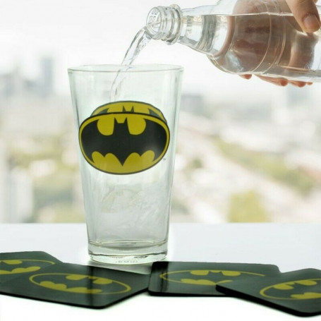 DC Comics - Batman Dark Knight - Maxi-Glas und Untersetzer