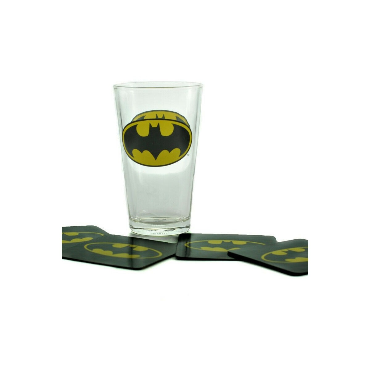 DC Comics - Batman Dark Knight - Maxi-Glas und Untersetzer