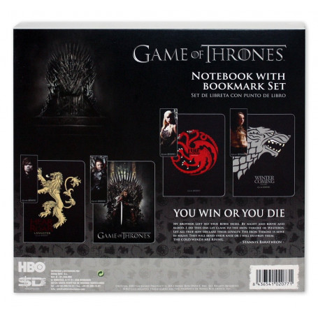 Spiel der Throne - Notizbuch und Lesezeichen - Stark