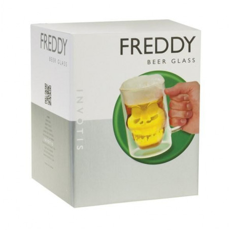 Verre à bière en forme de crâne