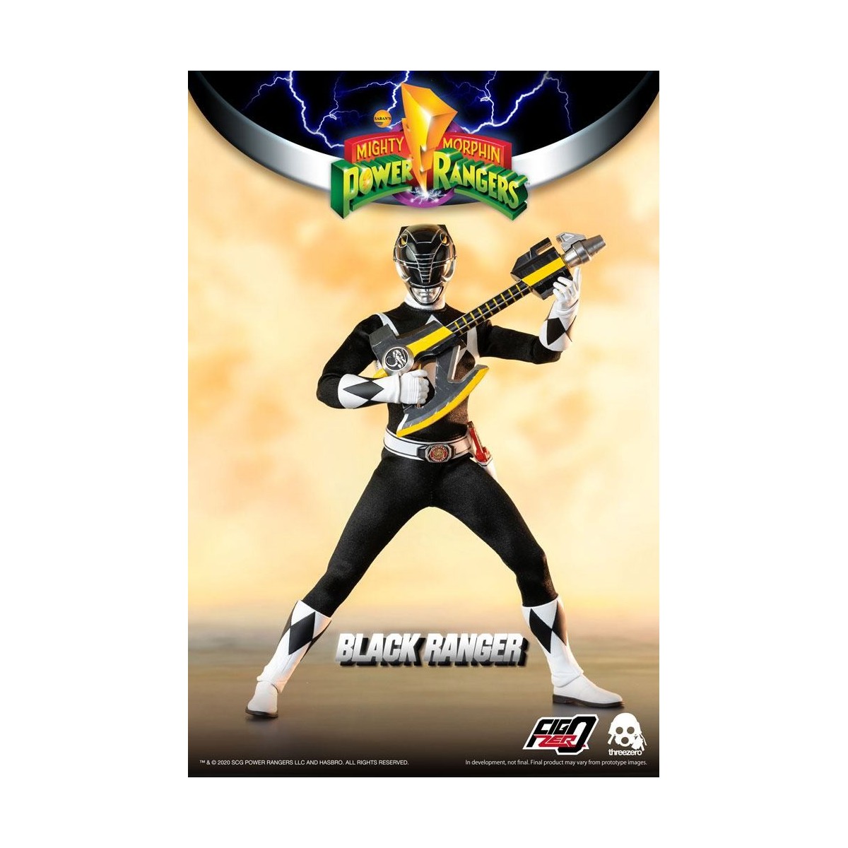 Drei 0 - Black Ranger - Mighty Morphin Power Rangers FigZero 1/6