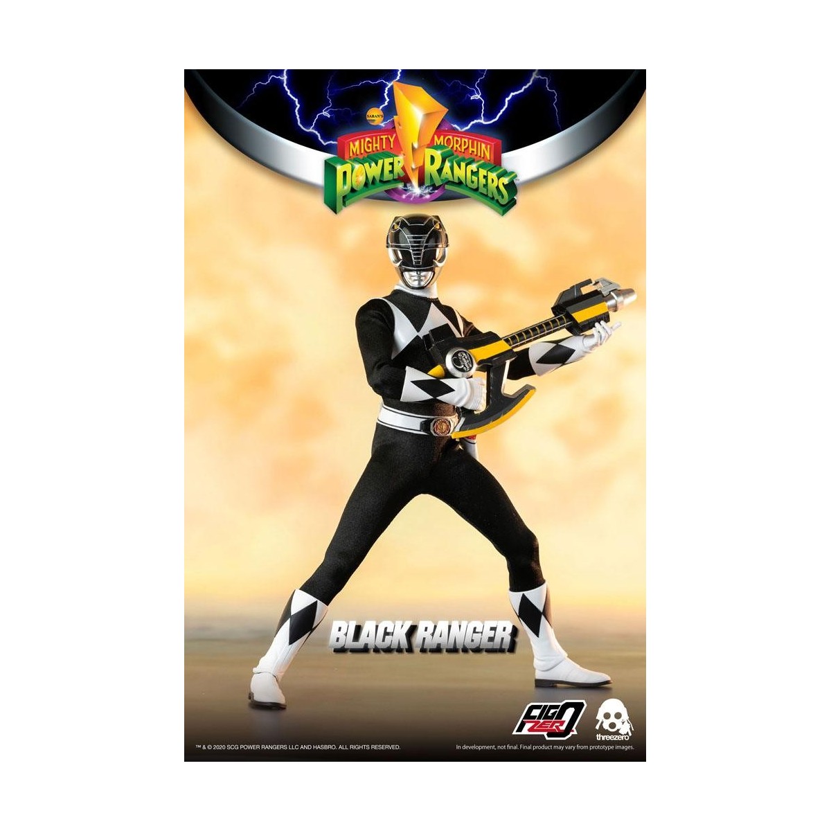 Drei 0 - Black Ranger - Mighty Morphin Power Rangers FigZero 1/6