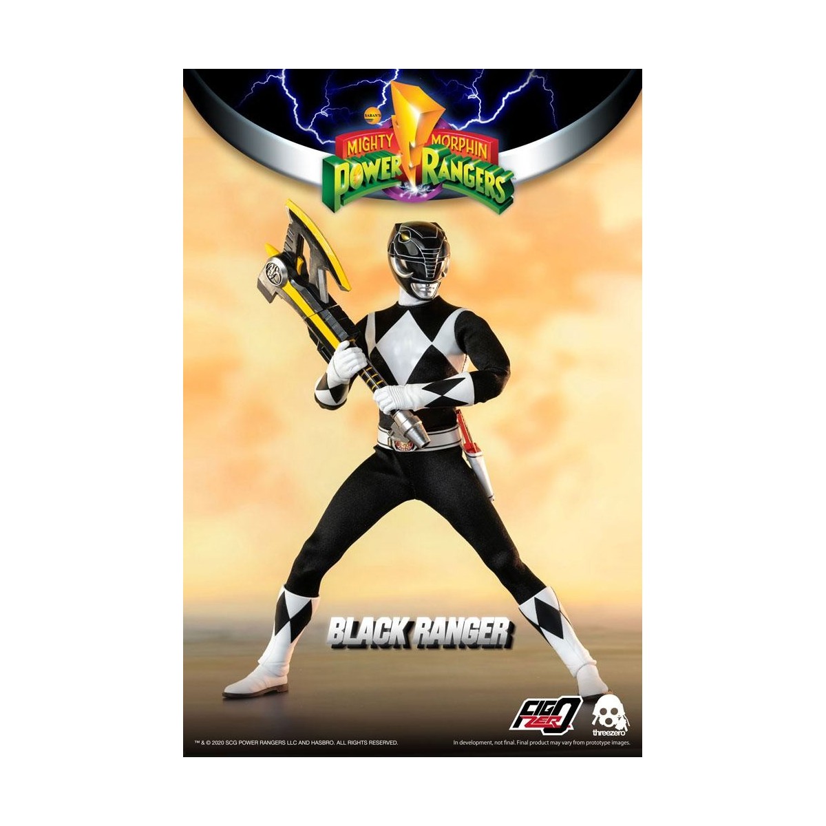 Drei 0 - Black Ranger - Mighty Morphin Power Rangers FigZero 1/6