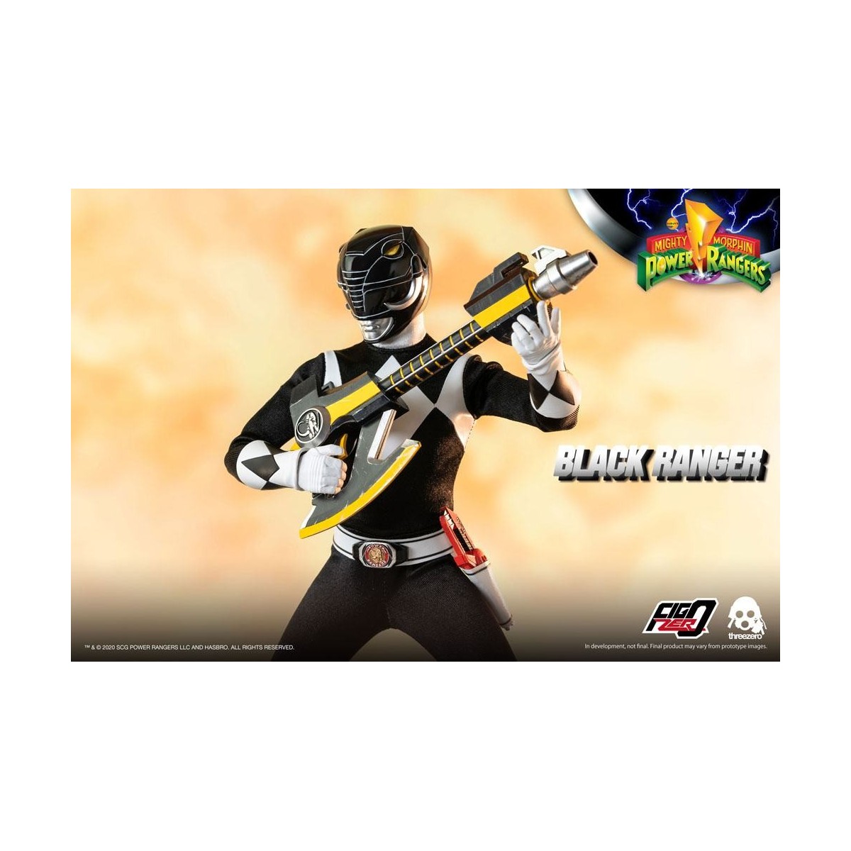 Drei 0 - Black Ranger - Mighty Morphin Power Rangers FigZero 1/6