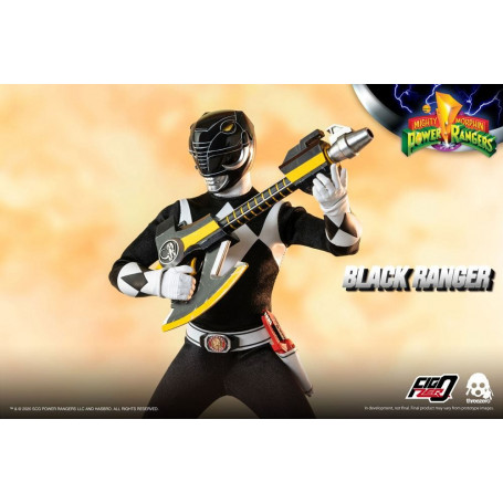 Drei 0 - Black Ranger - Mighty Morphin Power Rangers FigZero 1/6