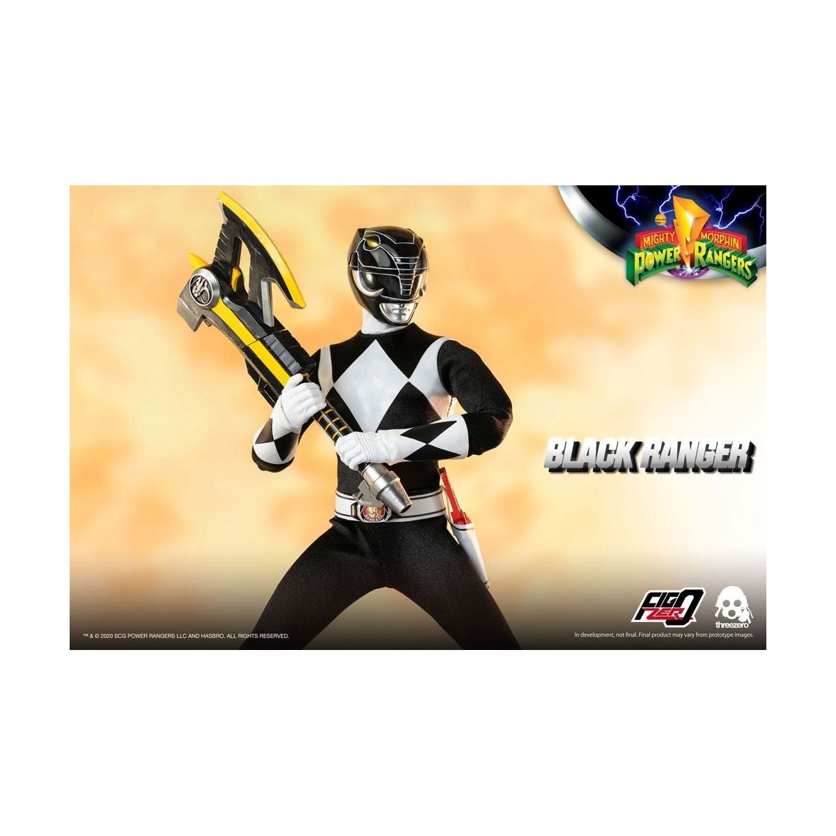 Drei 0 - Black Ranger - Mighty Morphin Power Rangers FigZero 1/6
