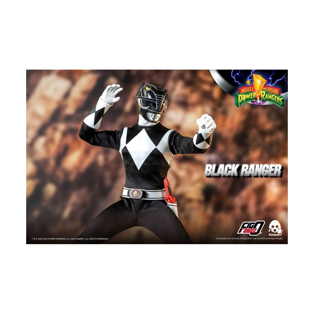 Drei 0 - Black Ranger - Mighty Morphin Power Rangers FigZero 1/6