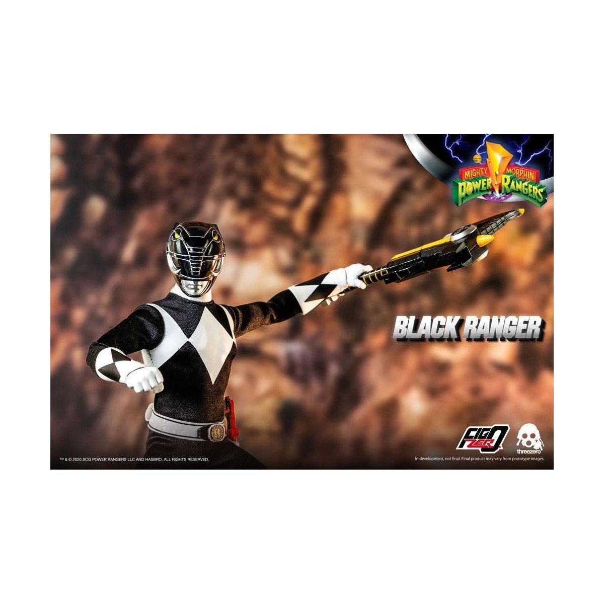 Drei 0 - Black Ranger - Mighty Morphin Power Rangers FigZero 1/6