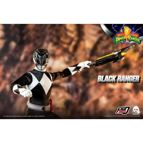 Drei 0 - Black Ranger - Mighty Morphin Power Rangers FigZero 1/6