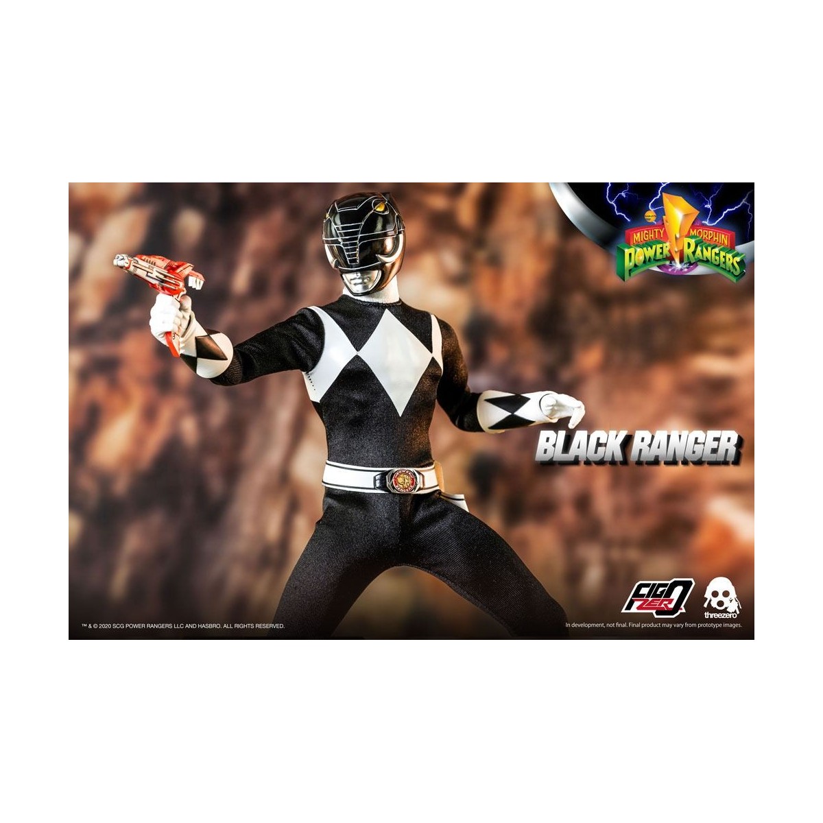 Drei 0 - Black Ranger - Mighty Morphin Power Rangers FigZero 1/6