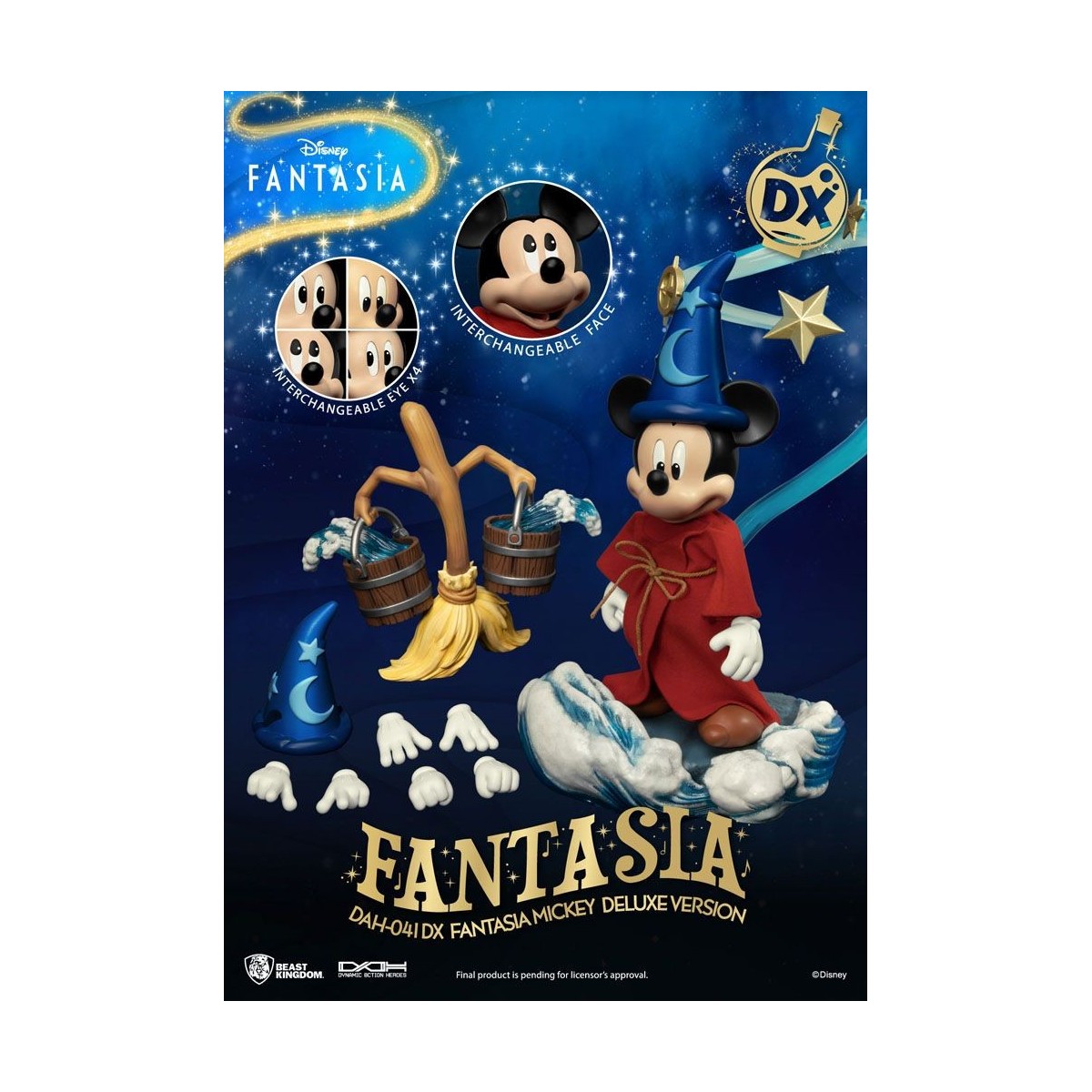 Beast Kingdom - Mickey Fantasia Deluxe Version - Dynamic Action Heroes 1/9 Actionfigur