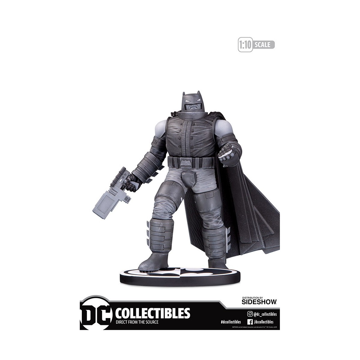 DC Direct Armored Batman Schwarz-Weiß-Statue von Frank Miller