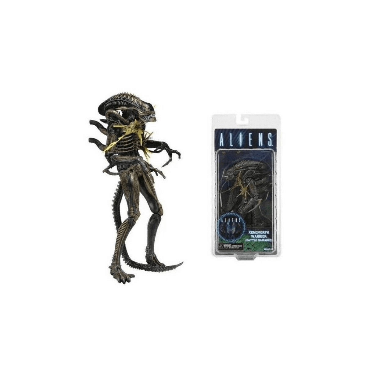 NECA ALIENS - Braun Xenomorph Krieger Schlacht beschädigt Serie 12