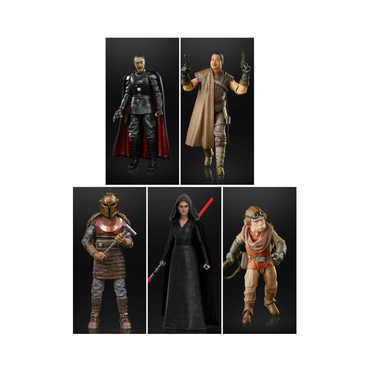 Star Wars Schwarze Serie - Set 3 - Armorer Moff Gideon Kuiil Greef Karga Dark Rey