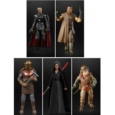 Star Wars Schwarze Serie - Set 3 - Armorer Moff Gideon Kuiil Greef Karga Dark Rey