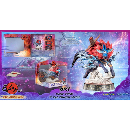 Erste 4 Figuren Okami - OKI Wolf Form PVC Statuette