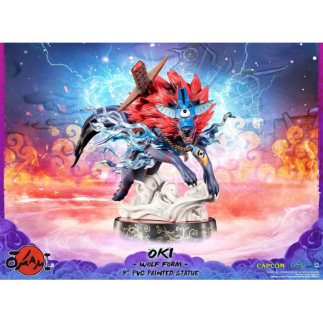 Erste 4 Figuren Okami - OKI Wolf Form PVC Statuette