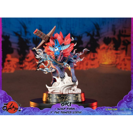Erste 4 Figuren Okami - OKI Wolf Form PVC Statuette
