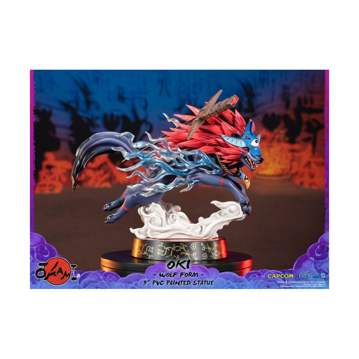 Erste 4 Figuren Okami - OKI Wolf Form PVC Statuette