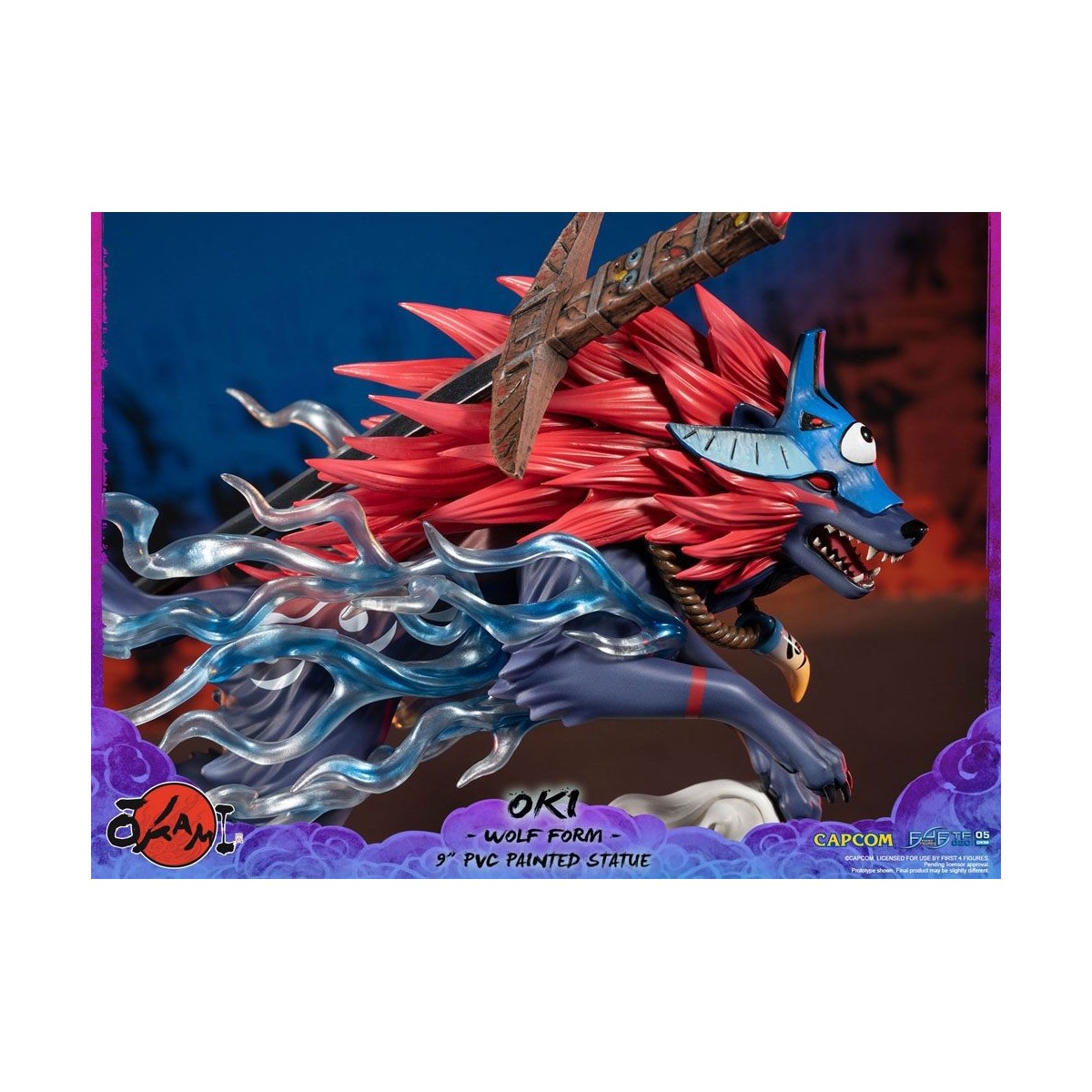 Erste 4 Figuren Okami - OKI Wolf Form PVC Statuette