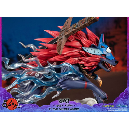 Erste 4 Figuren Okami - OKI Wolf Form PVC Statuette