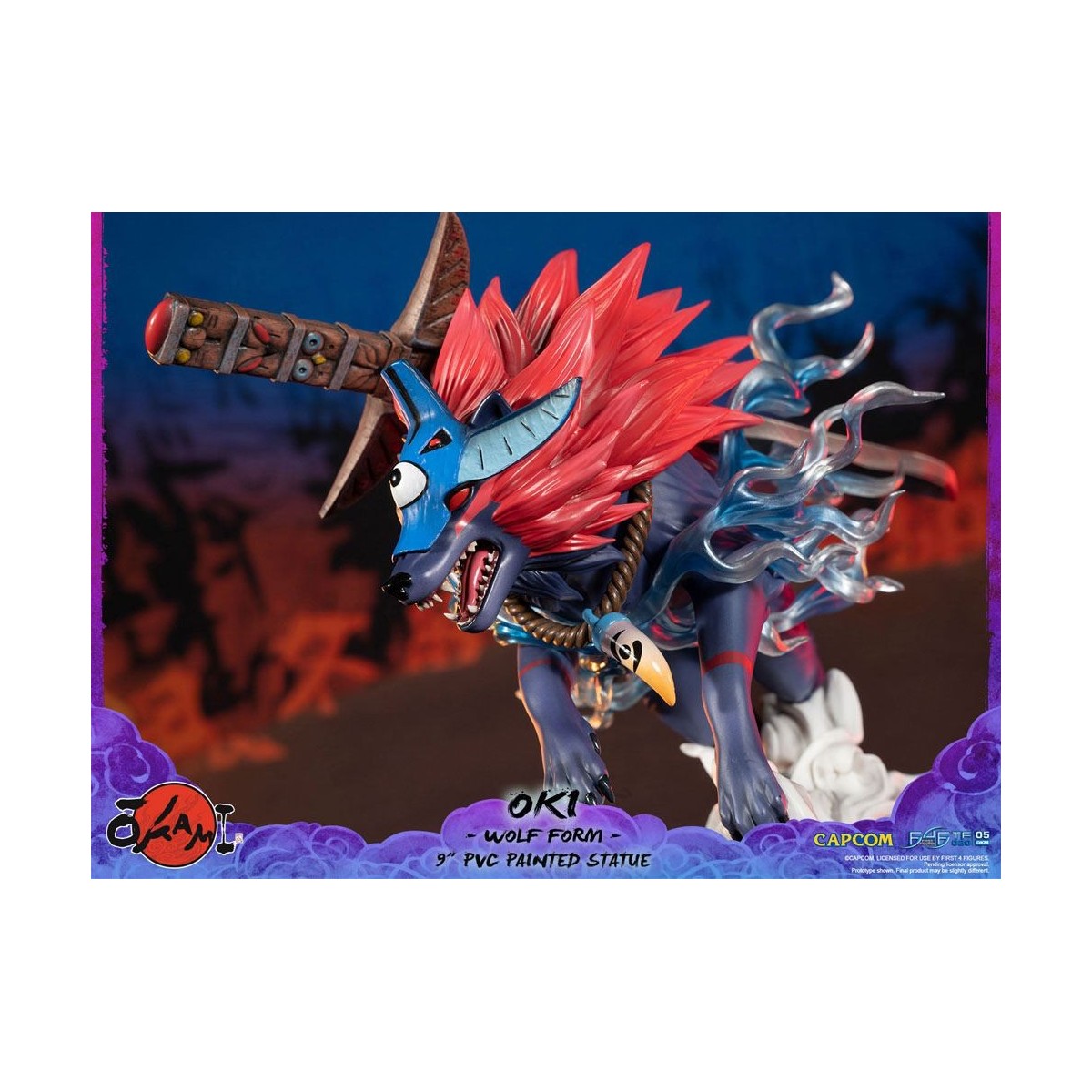 Erste 4 Figuren Okami - OKI Wolf Form PVC Statuette