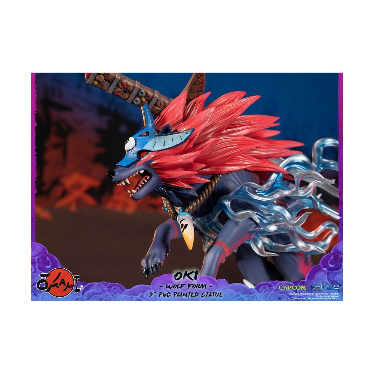 Erste 4 Figuren Okami - OKI Wolf Form PVC Statuette
