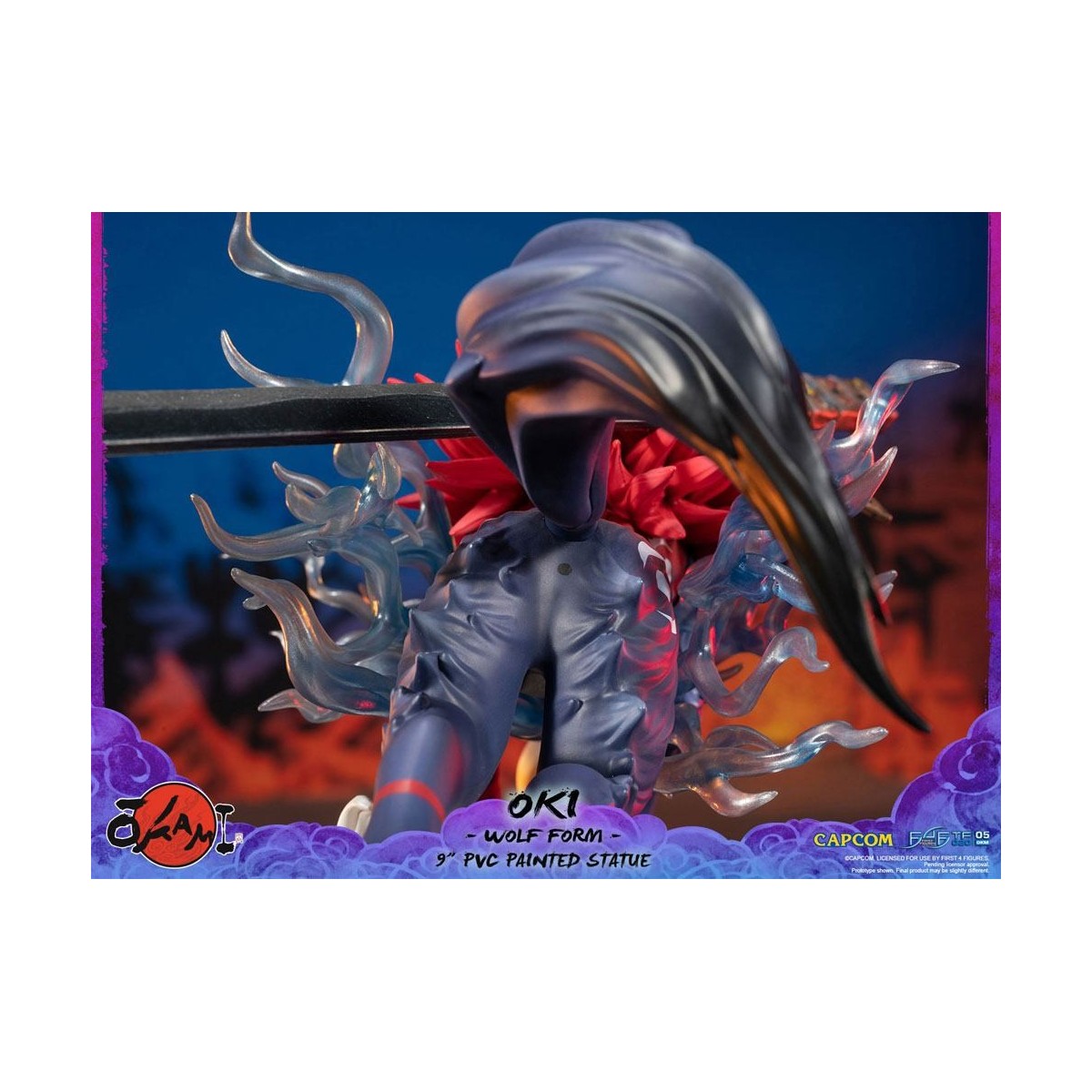 Erste 4 Figuren Okami - OKI Wolf Form PVC Statuette