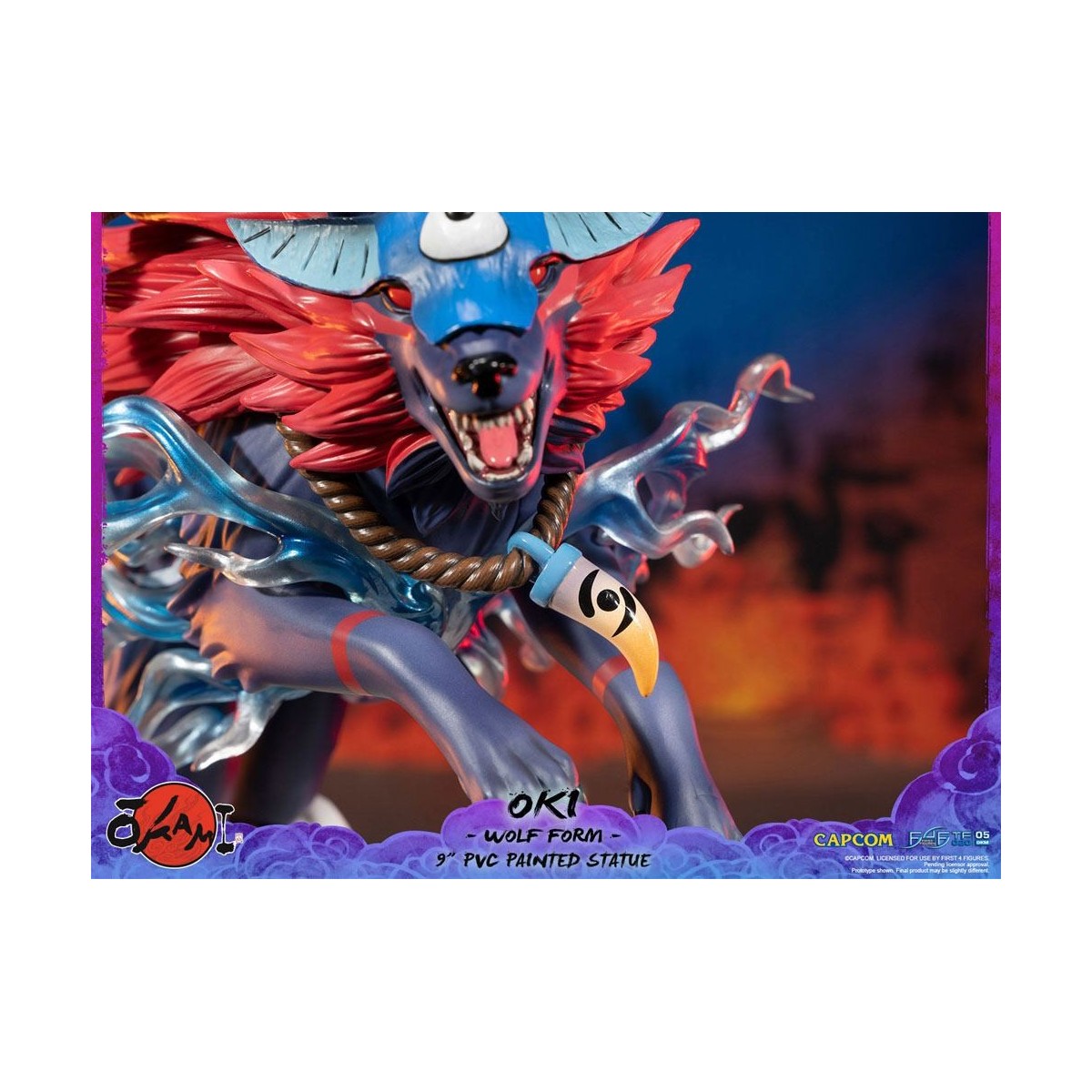 Erste 4 Figuren Okami - OKI Wolf Form PVC Statuette