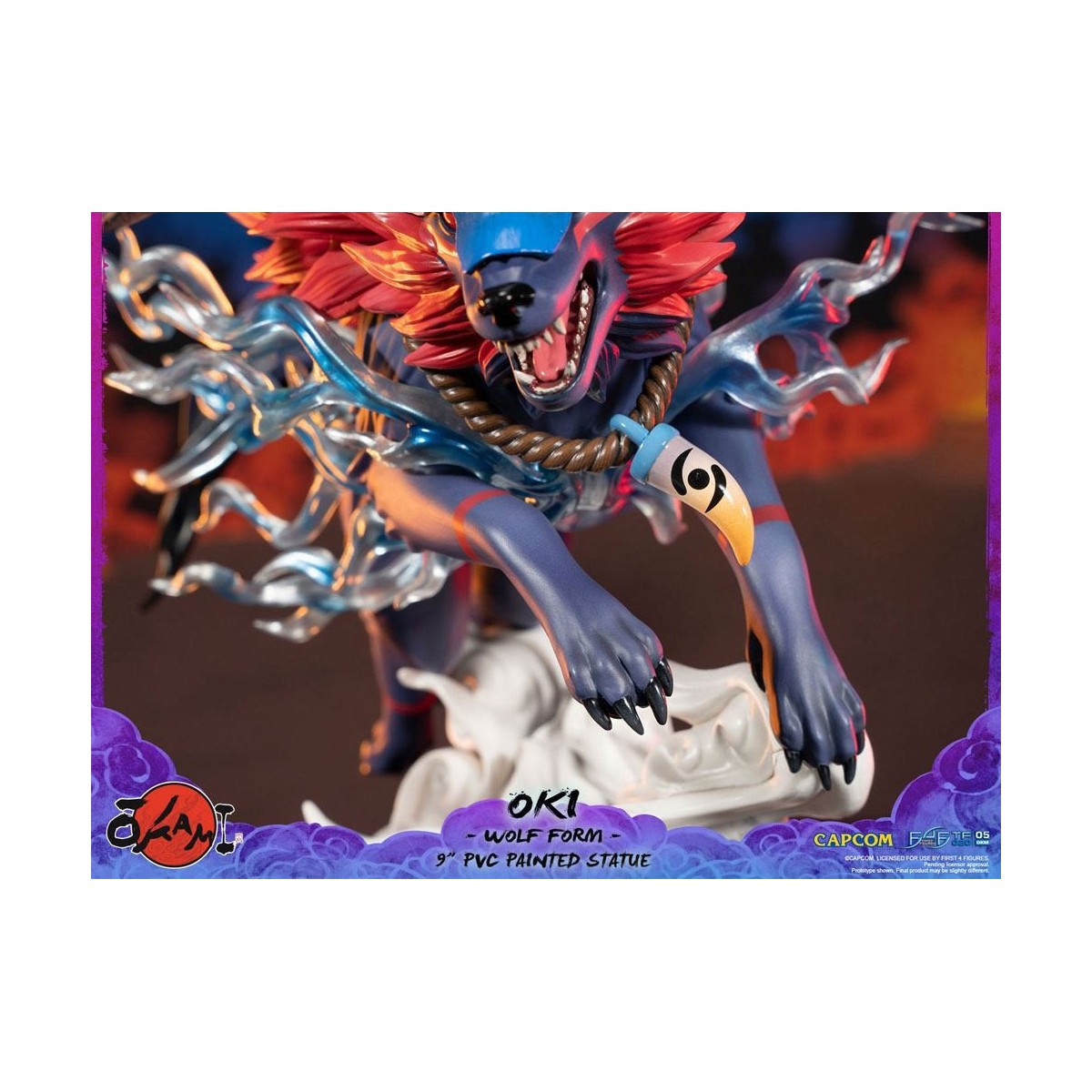 Erste 4 Figuren Okami - OKI Wolf Form PVC Statuette