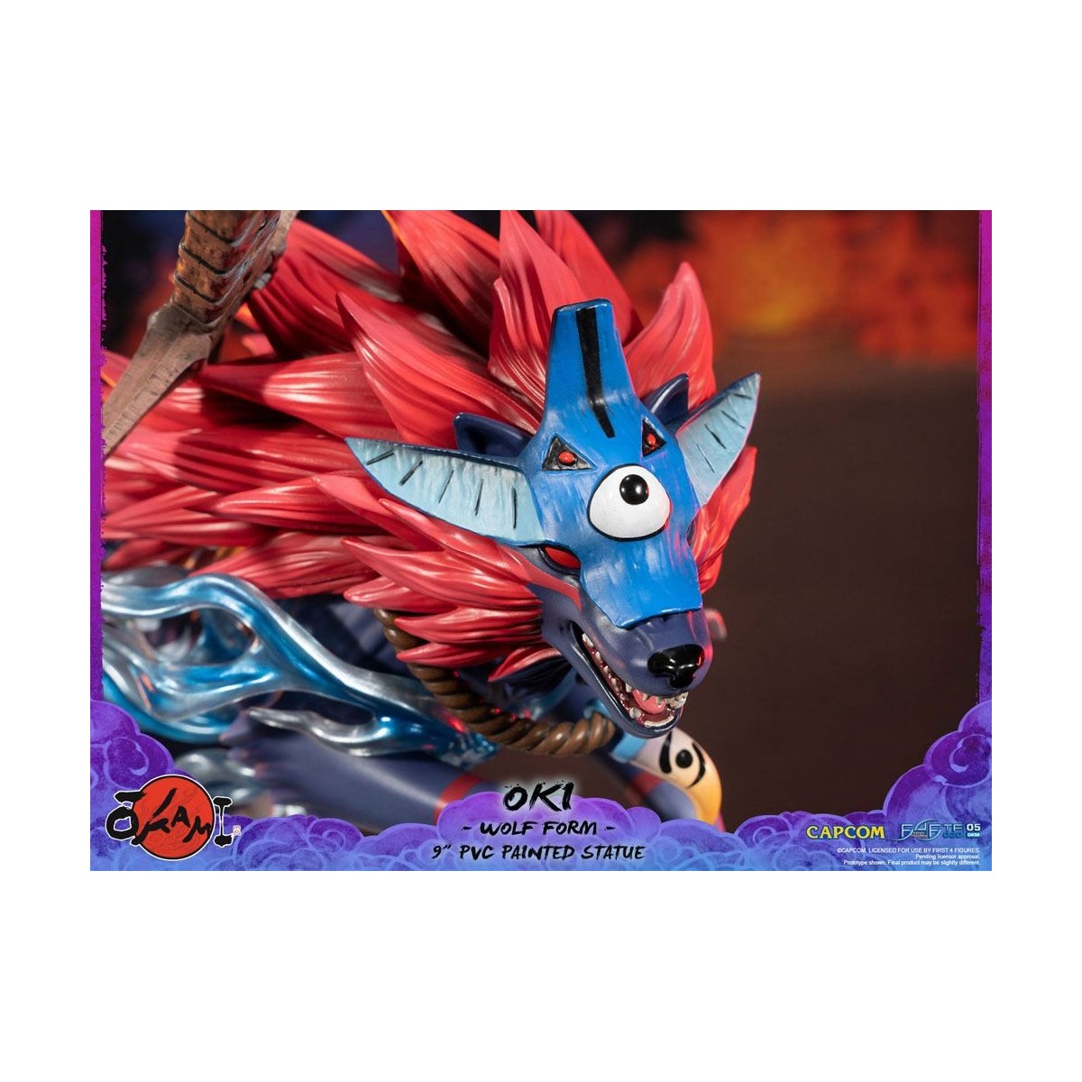 Erste 4 Figuren Okami - OKI Wolf Form PVC Statuette