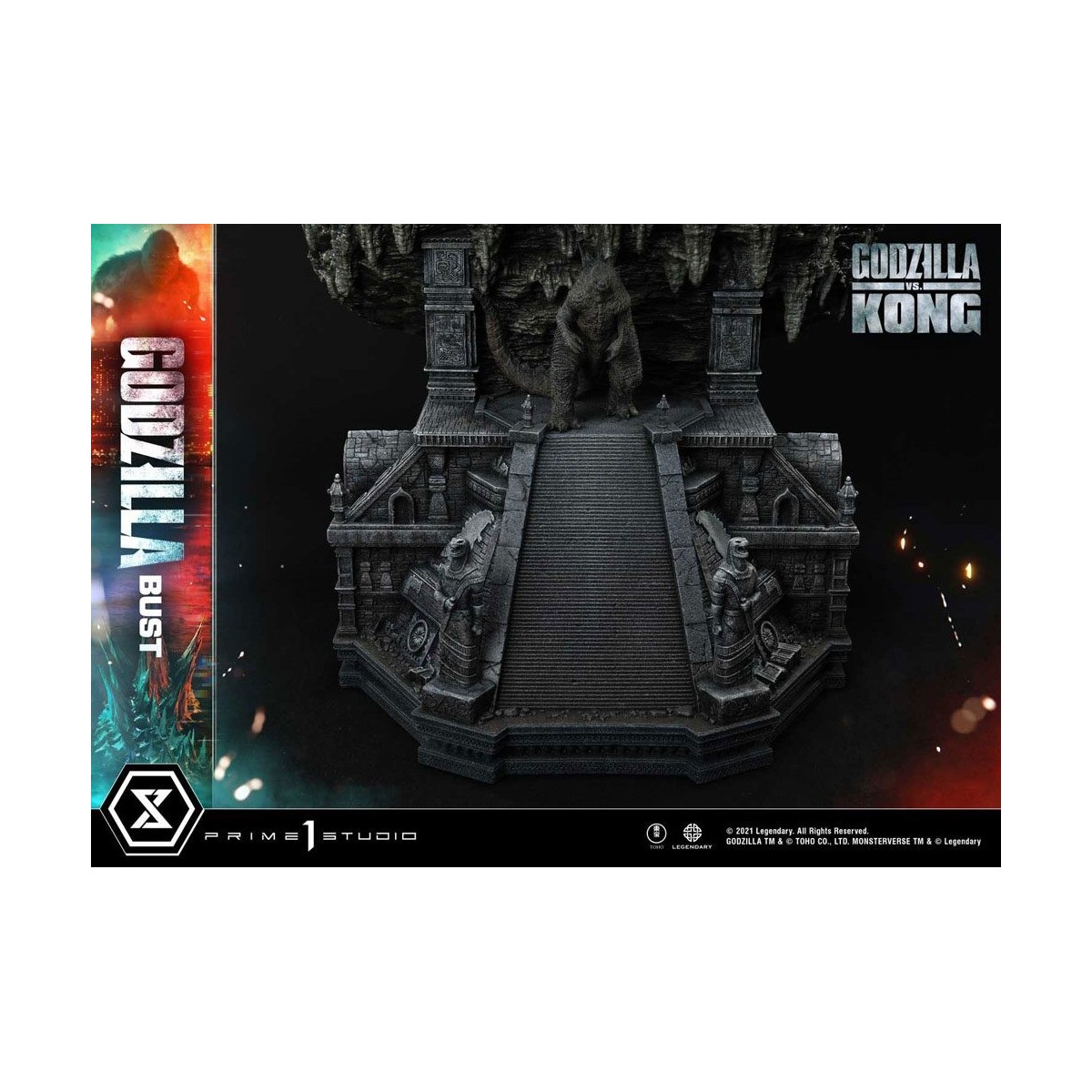Prime 1 Studio - Godzilla Büste - Godzilla vs Kong Bonus Version