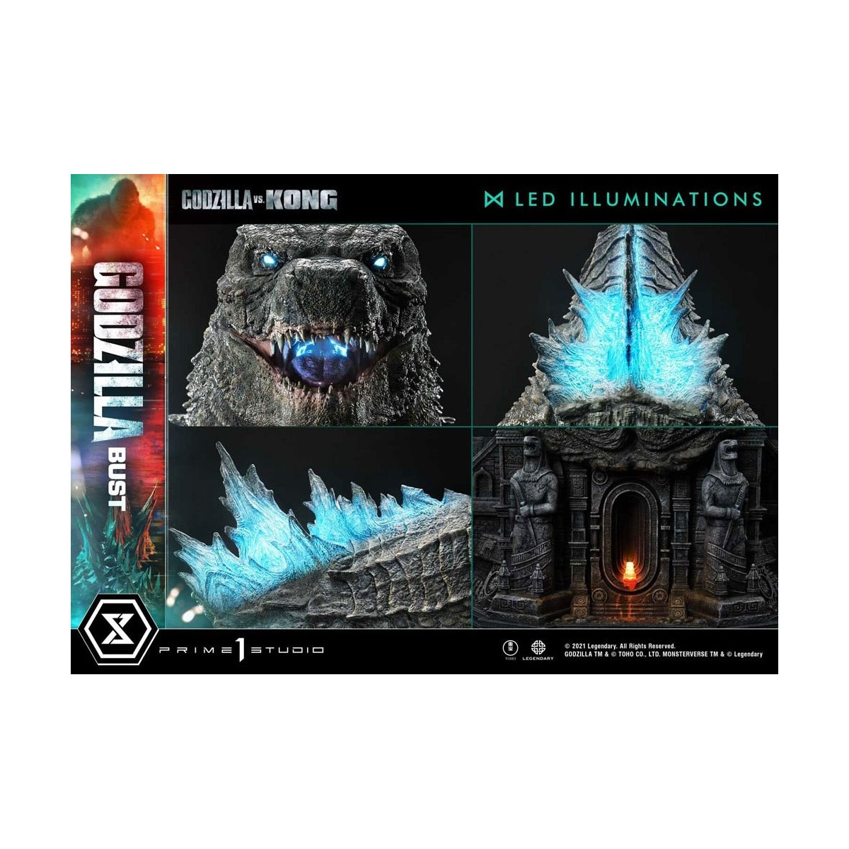 Prime 1 Studio - Godzilla Büste - Godzilla vs Kong Bonus Version