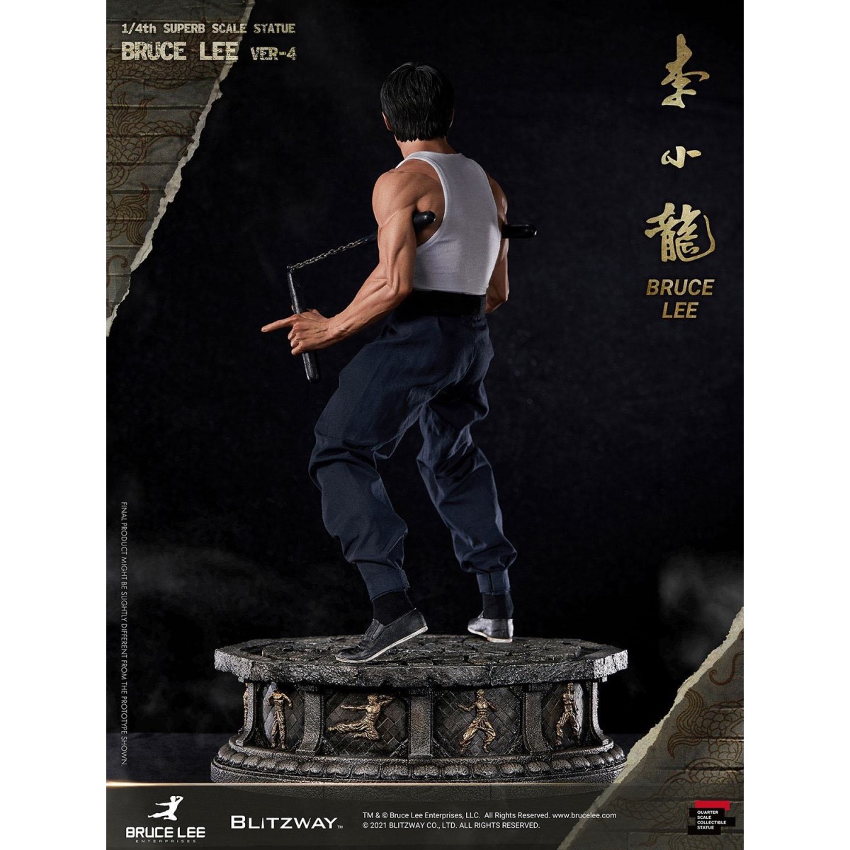 Blitzway - Bruce Lee-Statuette 1/4 80. Jahrestag Tribute - 55 cm