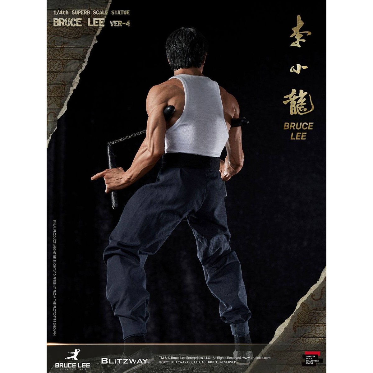 Blitzway - Bruce Lee-Statuette 1/4 80. Jahrestag Tribute - 55 cm