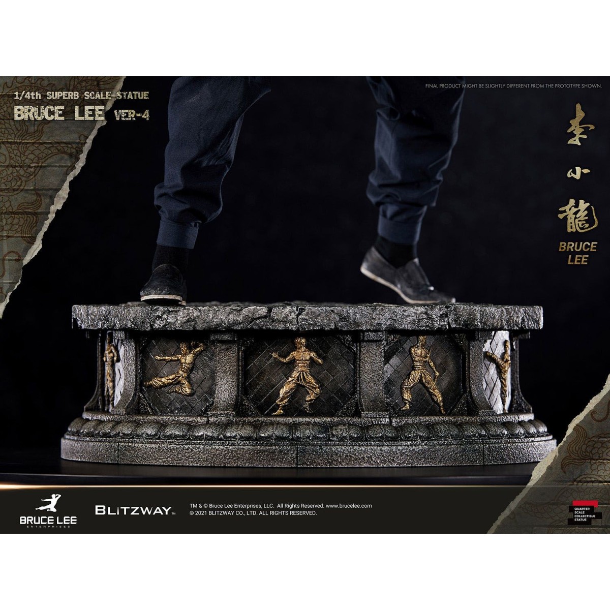 Blitzway - Bruce Lee-Statuette 1/4 80. Jahrestag Tribute - 55 cm