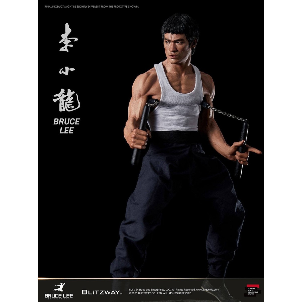 Blitzway - Bruce Lee-Statuette 1/4 80. Jahrestag Tribute - 55 cm