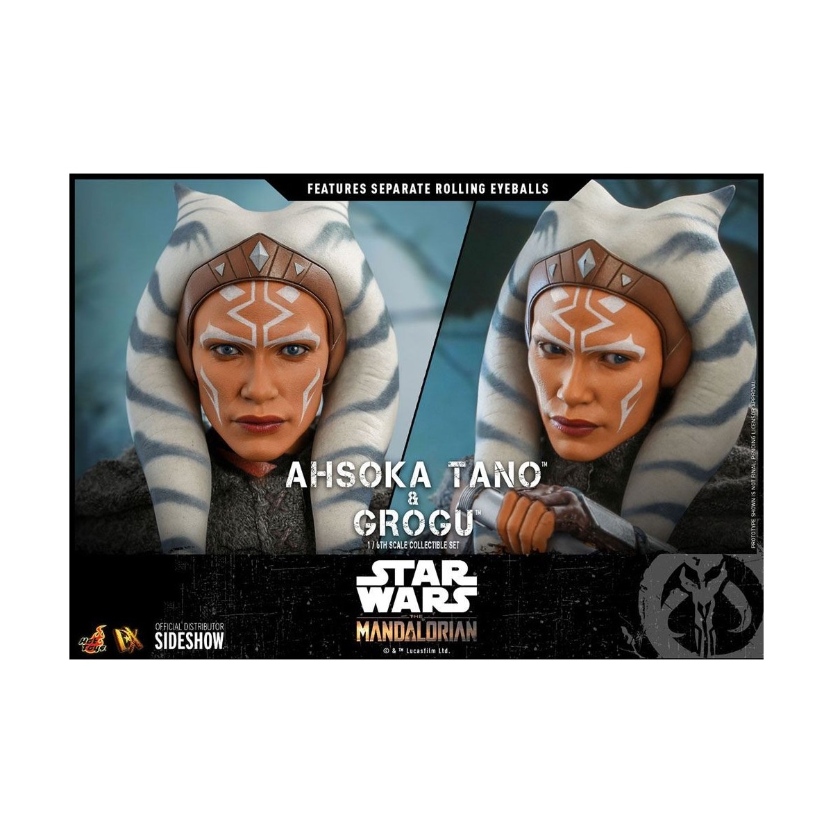 Hot Toys Star Wars - Ahsoka Tano & Grogu- Der Mandalorianer 1/6