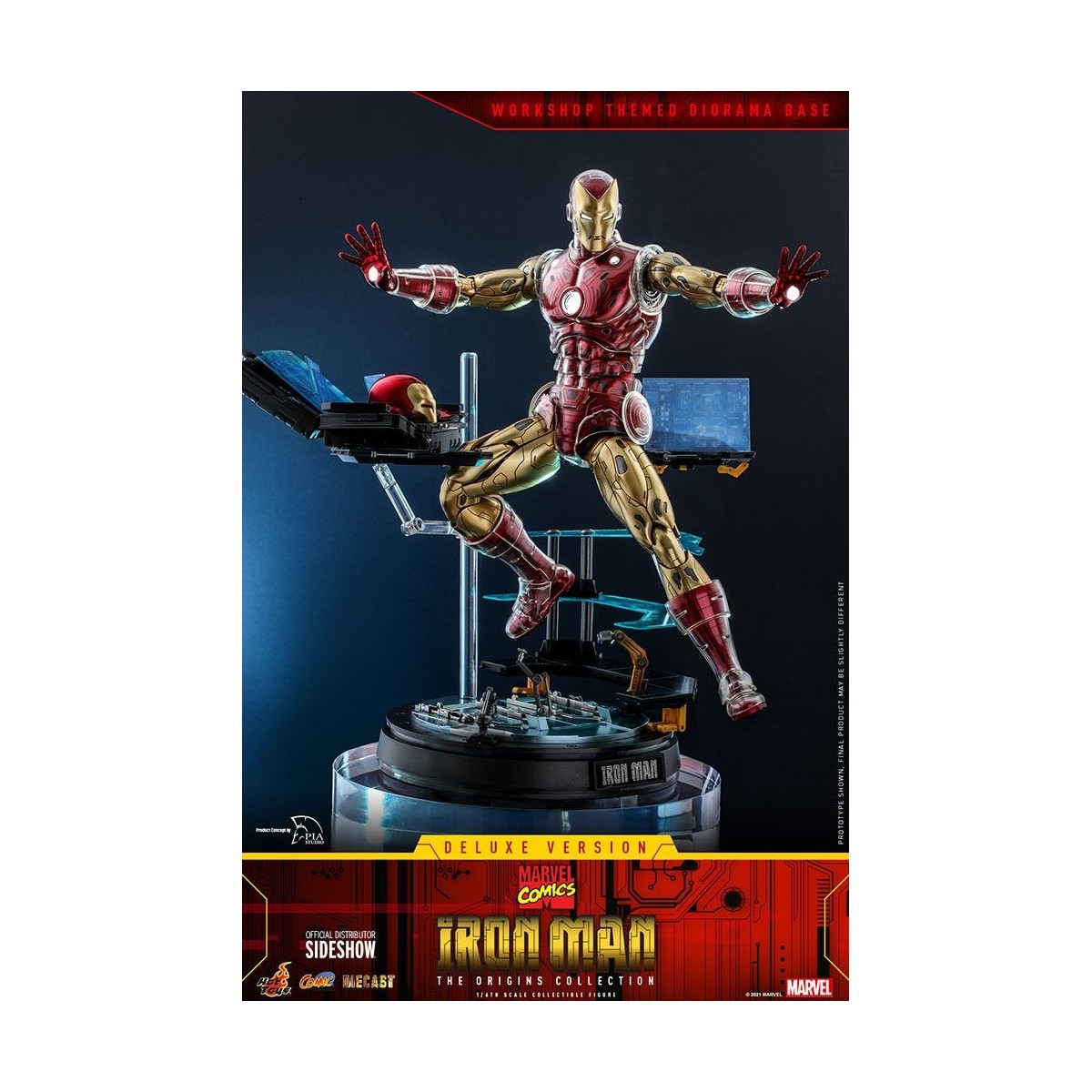 Hot Toys - Iron Man Deluxe Version - Marvel The Origins Collection Comic Masterpiece Figur 1/6