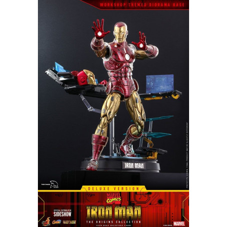 Hot Toys - Iron Man Deluxe Version - Marvel The Origins Collection Comic Masterpiece Figur 1/6