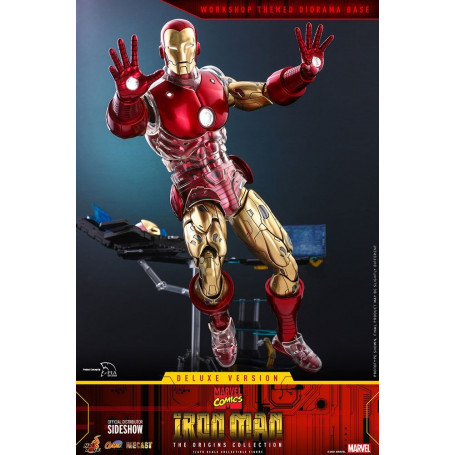 Hot Toys - Iron Man Deluxe Version - Marvel The Origins Collection Comic Masterpiece Figur 1/6