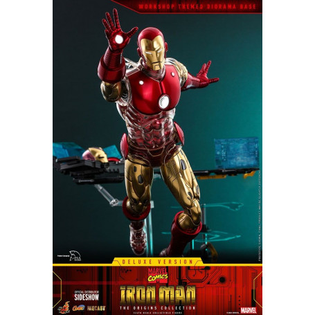 Hot Toys - Iron Man Deluxe Version - Marvel The Origins Collection Comic Masterpiece Figur 1/6