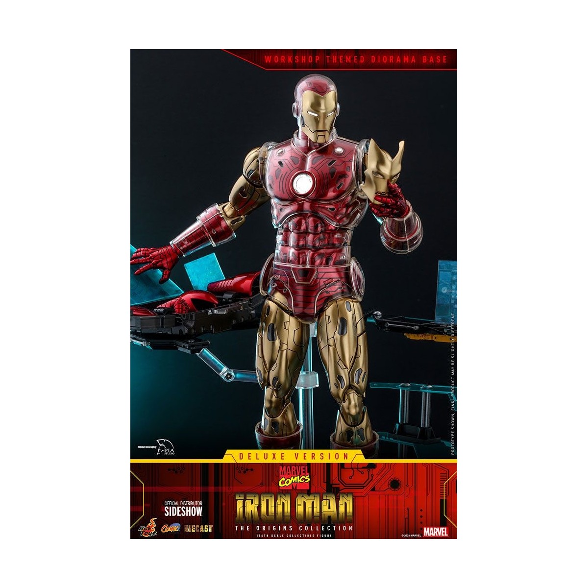 Hot Toys - Iron Man Deluxe Version - Marvel The Origins Collection Comic Masterpiece Figur 1/6