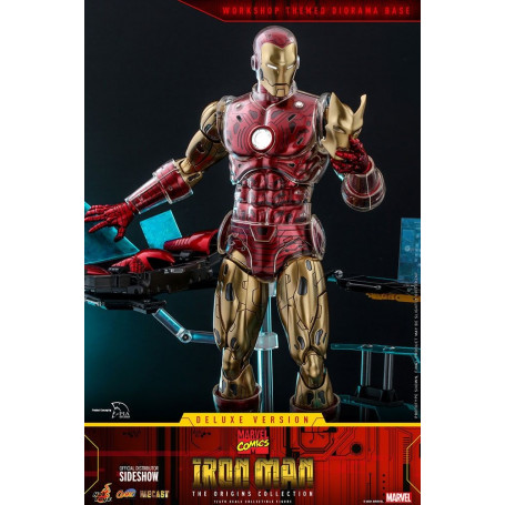 Hot Toys - Iron Man Deluxe Version - Marvel The Origins Collection Comic Masterpiece Figur 1/6