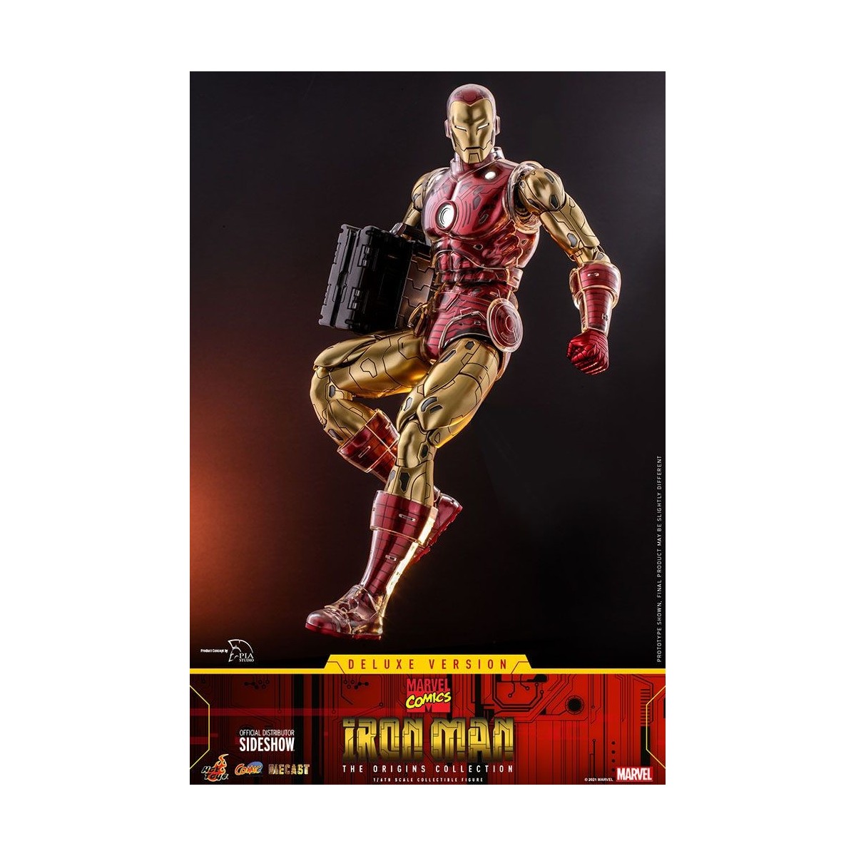 Hot Toys - Iron Man Deluxe Version - Marvel The Origins Collection Comic Masterpiece Figur 1/6