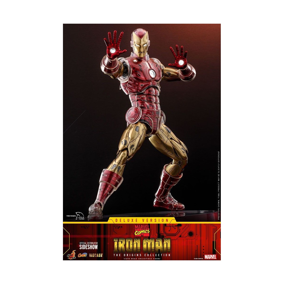 Hot Toys - Iron Man Deluxe Version - Marvel The Origins Collection Comic Masterpiece Figur 1/6