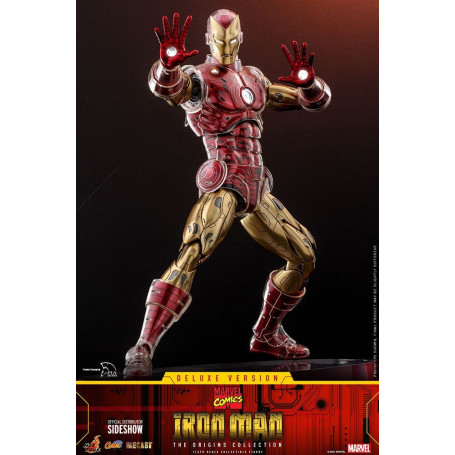 Hot Toys - Iron Man Deluxe Version - Marvel The Origins Collection Comic Masterpiece Figur 1/6