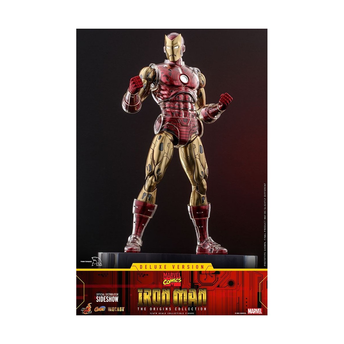 Hot Toys - Iron Man Deluxe Version - Marvel The Origins Collection Comic Masterpiece Figur 1/6