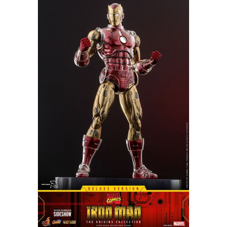 Hot Toys - Iron Man Deluxe Version - Marvel The Origins Collection Comic Masterpiece Figur 1/6