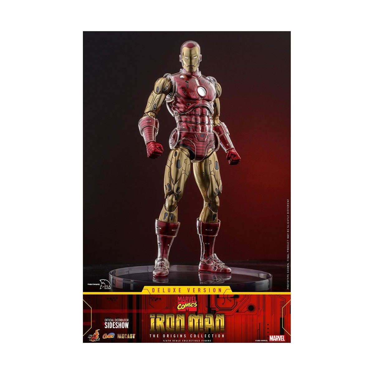 Hot Toys - Iron Man Deluxe Version - Marvel The Origins Collection Comic Masterpiece Figur 1/6